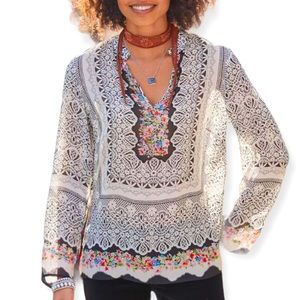 Sundance Vita Beaded Long Sleeve Tunic size L